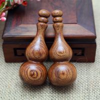 印尼大葉黃花梨手把件 葫蘆木雕，福祿雙全的藝術(shù)珍品